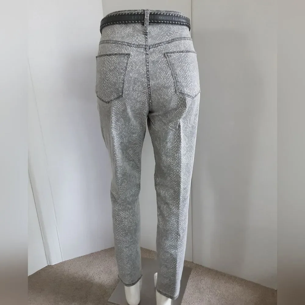 UNIVERSAL THREAD High Rise Skinny Stretch Light Gray Snake Print Jeans Sz 12/31R